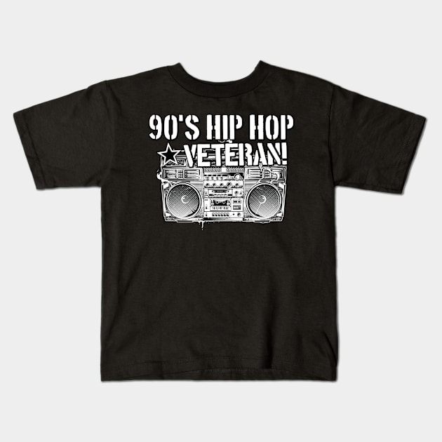 Radio 90s Hip Hop Veteran Kids T-Shirt by Attr4c Artnew3la